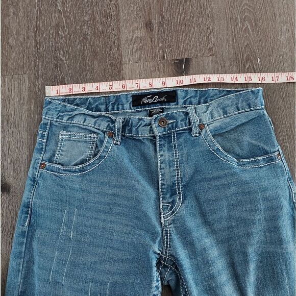 True Luck Straight Leg Distressed Jeans 30/30 - Picture 8 of 8